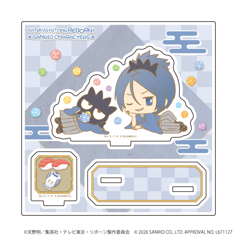 アクリルスタンドプレート「家庭教師ヒットマンREBORN!×SANRIO CHARACTERS」18/六道骸×バッドばつ丸(コラボイラスト) - AniSmile