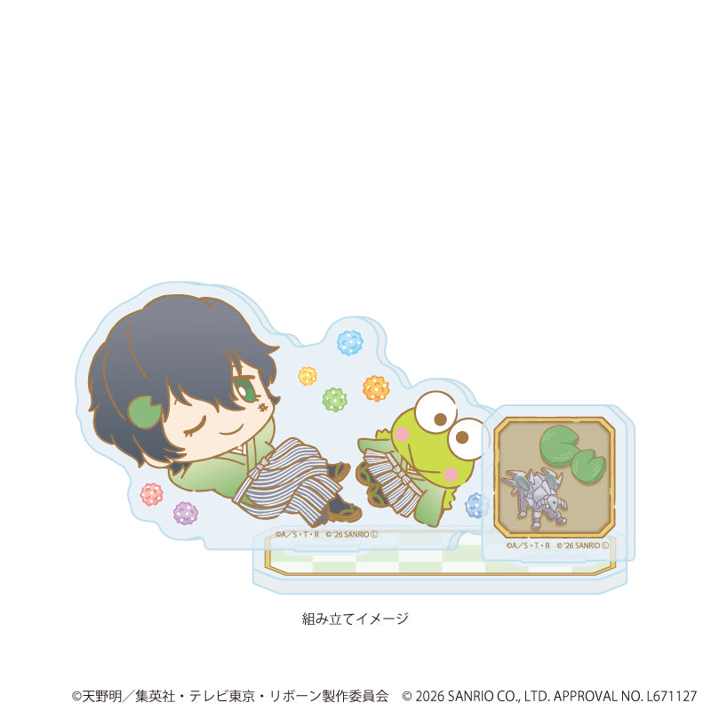 アクリルスタンドプレート「家庭教師ヒットマンREBORN!×SANRIO CHARACTERS」17/ランボ×けろけろけろっぴ(コラボイラスト) Image 2 | AniSmile