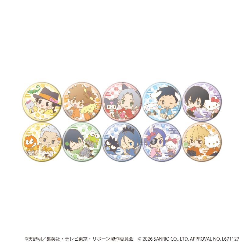 缶バッジ57ミリ「家庭教師ヒットマンREBORN!×SANRIO CHARACTERS」09/ブラインド(全10種)(コラボイラスト) - official product image | AniSmile