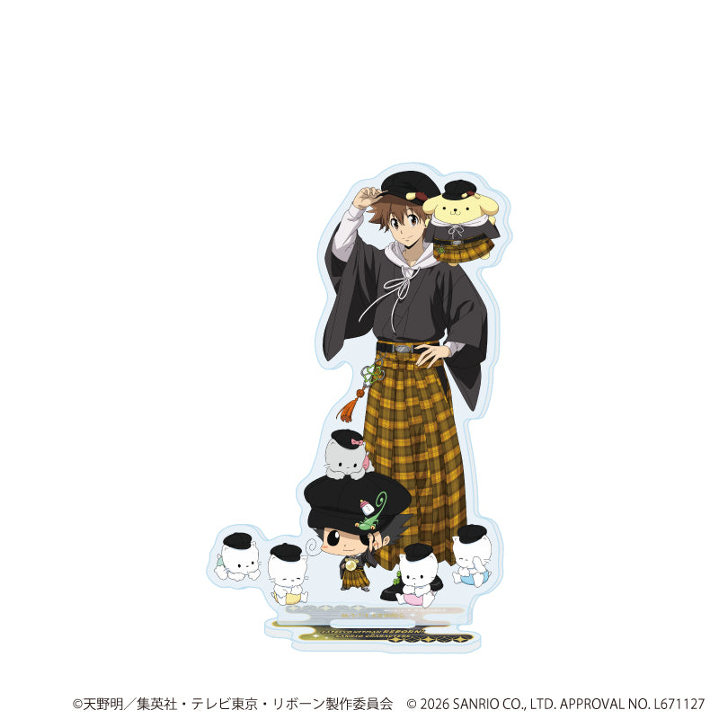 アクリルスタンド「家庭教師ヒットマンREBORN!×SANRIO CHARACTERS」50/リボーン×ニャニィニュニェニョン&沢田綱吉×ポムポムプリン - AniSmile