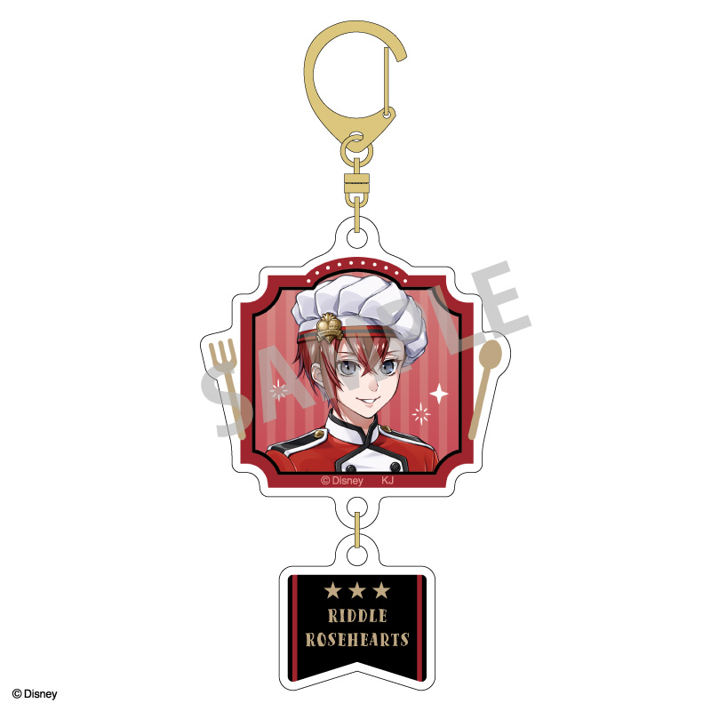 『ディズニー ツイステッドワンダーランド』 ダブルパーツアクリルキーホルダー リドル・ローズハート/マスターシェフver. - AniSmile