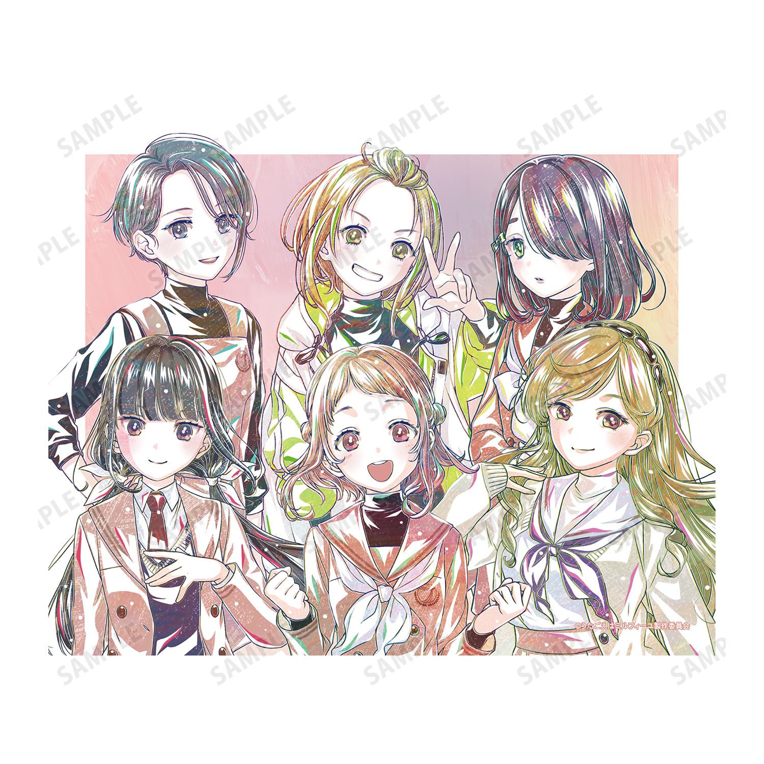 TVアニメ「うたごえはミルフィーユ」 手鞠沢高校アカペラ部 Ani-Art キャンバスボード 画像 3 | AniSmile