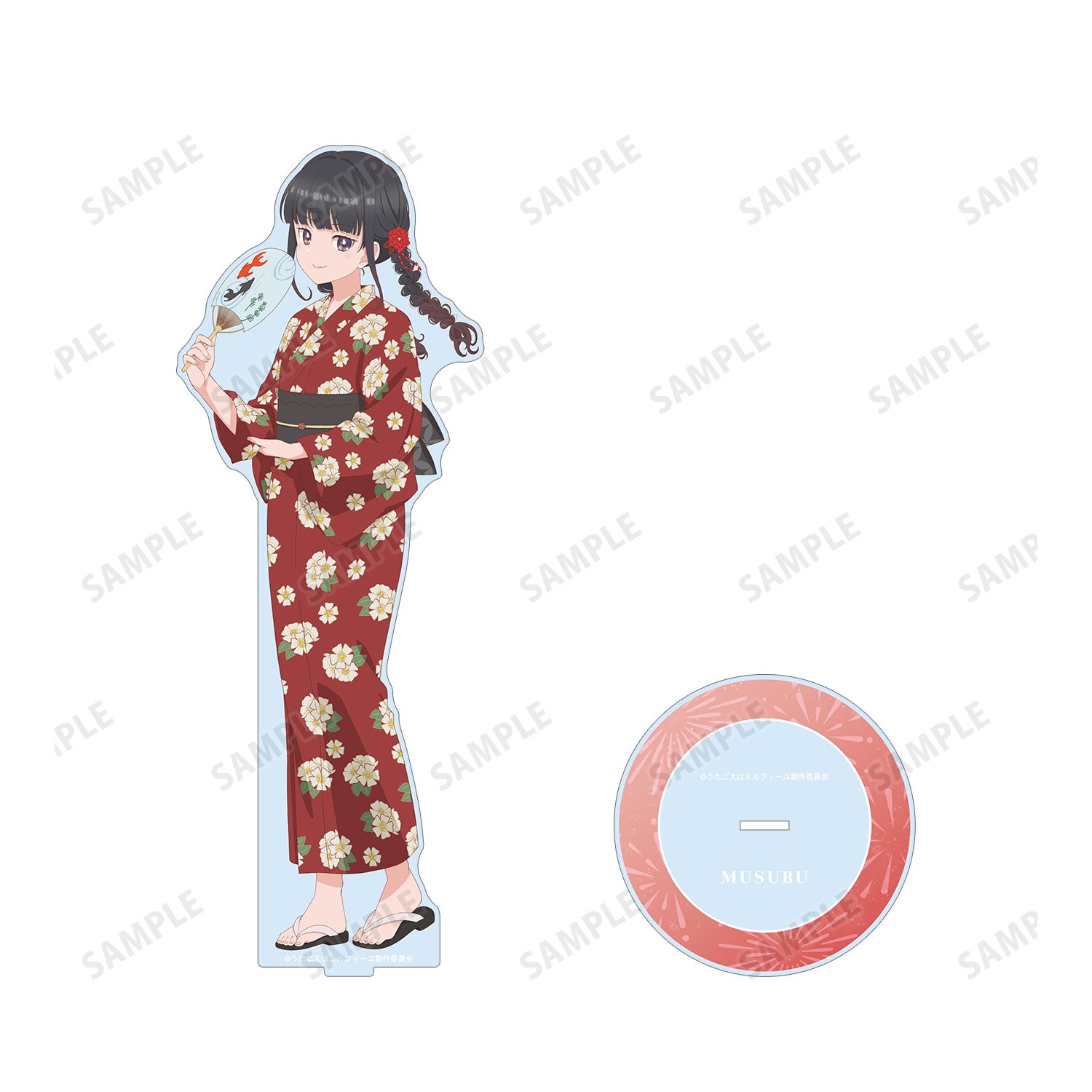 TVアニメ「うたごえはミルフィーユ」 描き下ろし ムスブ 夏祭りver. 特大アクリルスタンド 画像 3 | AniSmile