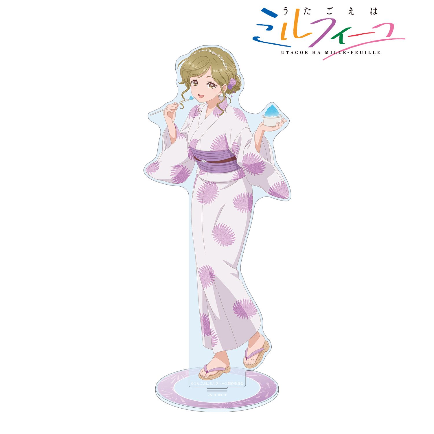 TVアニメ「うたごえはミルフィーユ」 描き下ろし アイリ 夏祭りver. 特大アクリルスタンド 画像 2 | AniSmile