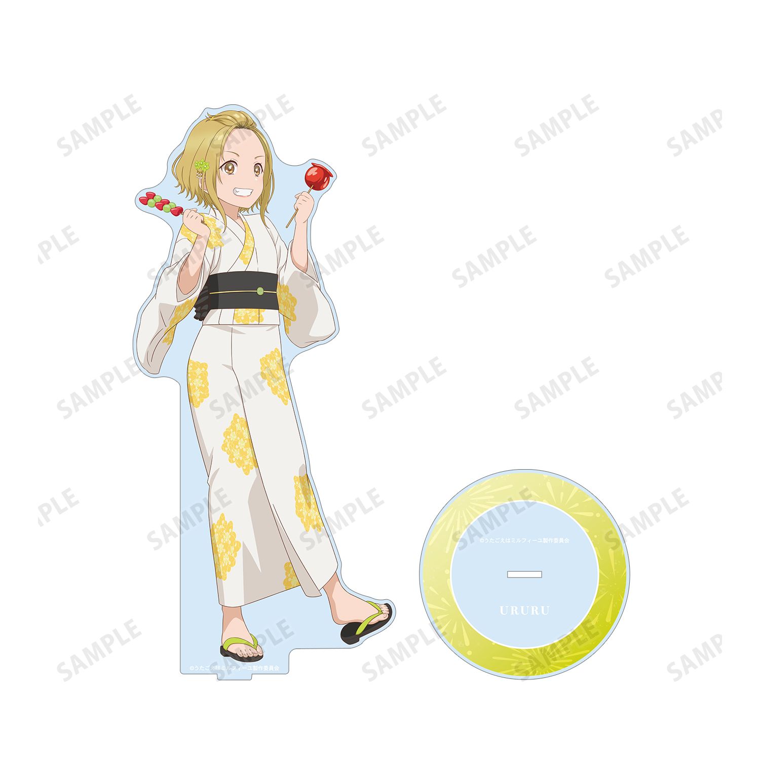 TVアニメ「うたごえはミルフィーユ」 描き下ろし ウルル 夏祭りver. 特大アクリルスタンド 画像 3 | AniSmile