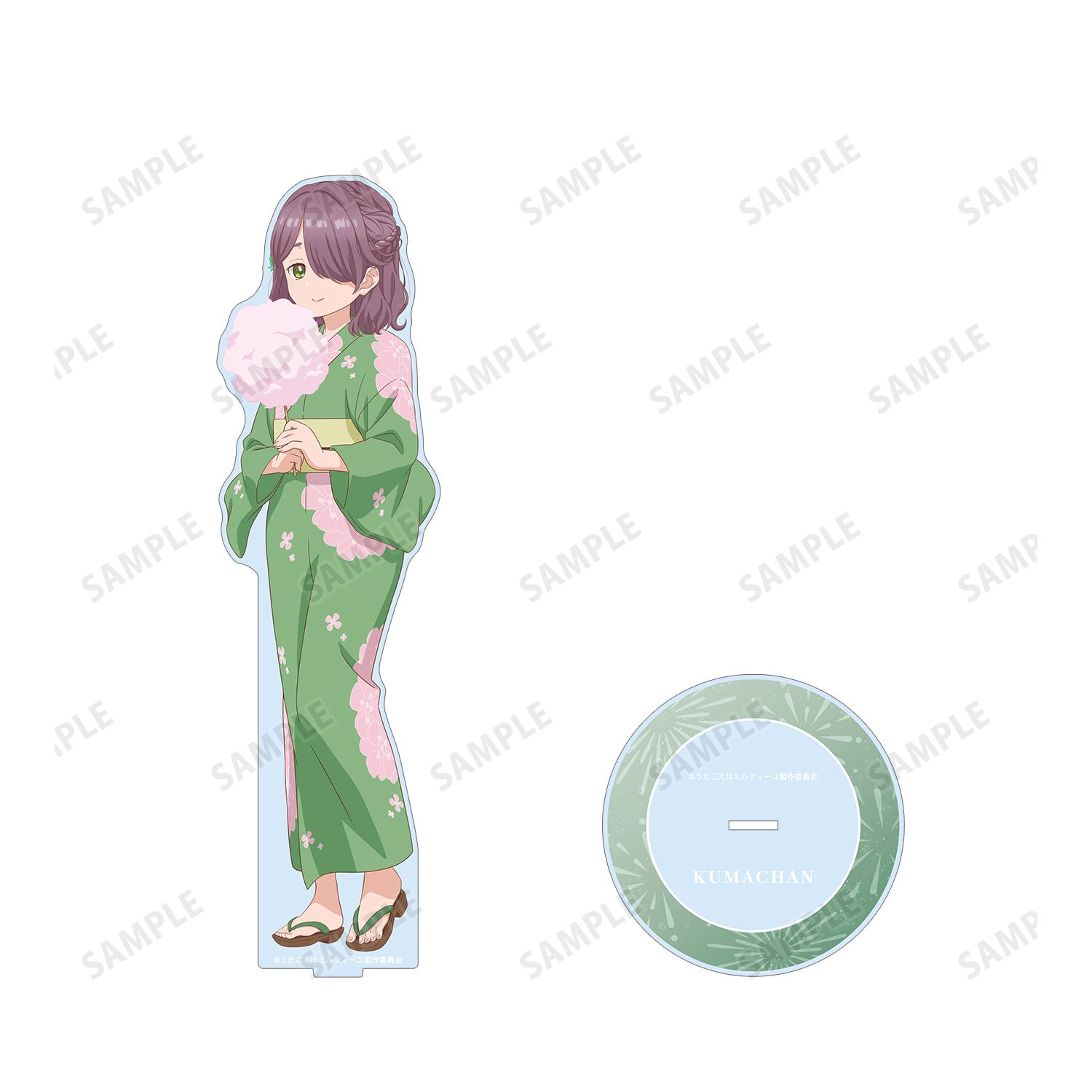 TVアニメ「うたごえはミルフィーユ」 描き下ろし クマちゃん 夏祭りver. 特大アクリルスタンド 画像 3 | AniSmile