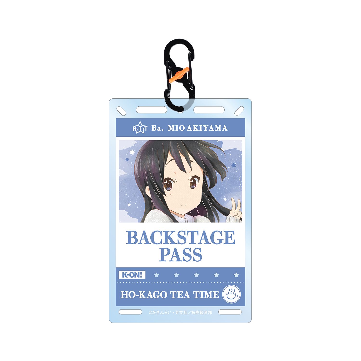 けいおん! 秋山 澪 Ani-Art aqua label バックステージパス風カラビナ付きカード型アクリルキーホルダー - AniSmile