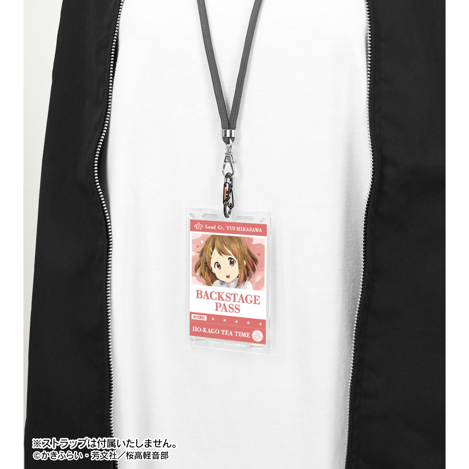 けいおん! 平沢 唯 Ani-Art aqua label バックステージパス風カラビナ付きカード型アクリルキーホルダー 画像 3 | AniSmile