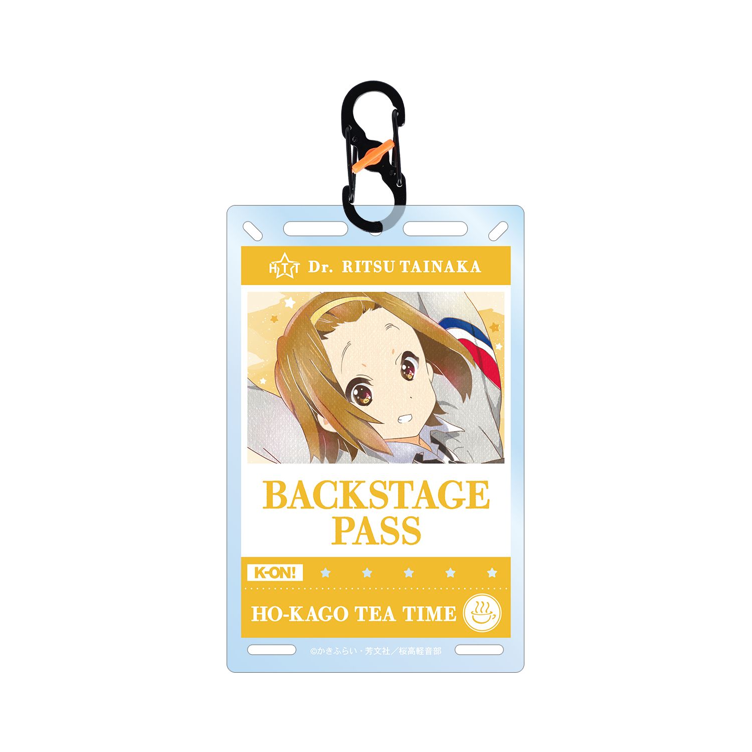 けいおん! 田井中 律 Ani-Art aqua label バックステージパス風カラビナ付きカード型アクリルキーホルダー - AniSmile
