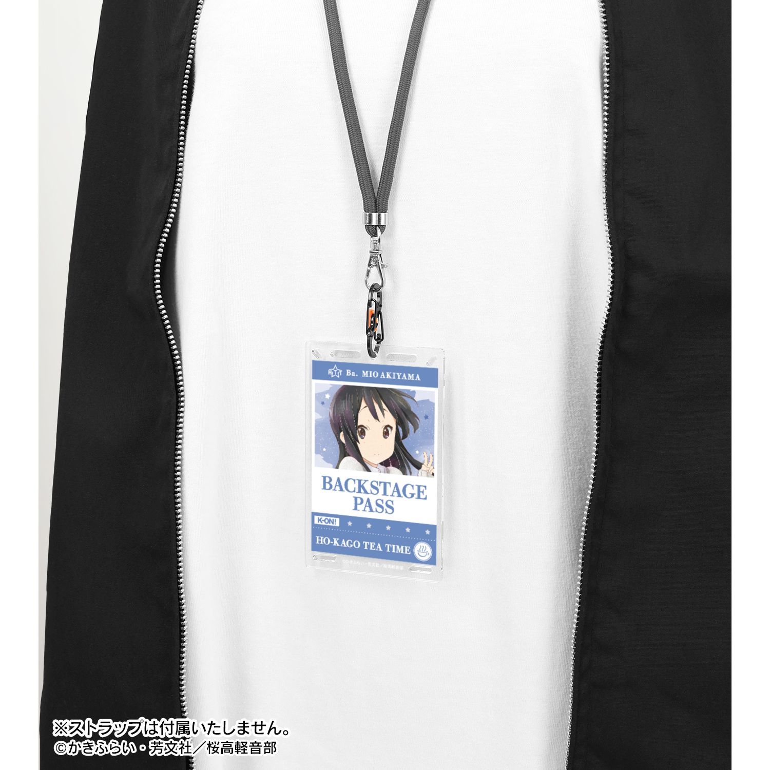 けいおん! 秋山 澪 Ani-Art aqua label バックステージパス風カラビナ付きカード型アクリルキーホルダー 画像 3 | AniSmile