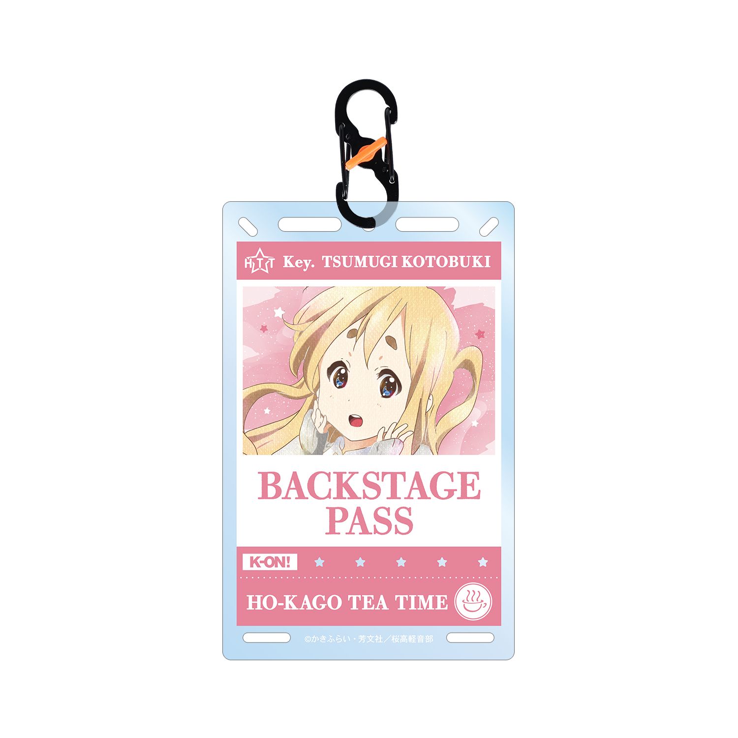 けいおん! 琴吹 紬 Ani-Art aqua label バックステージパス風カラビナ付きカード型アクリルキーホルダー - AniSmile