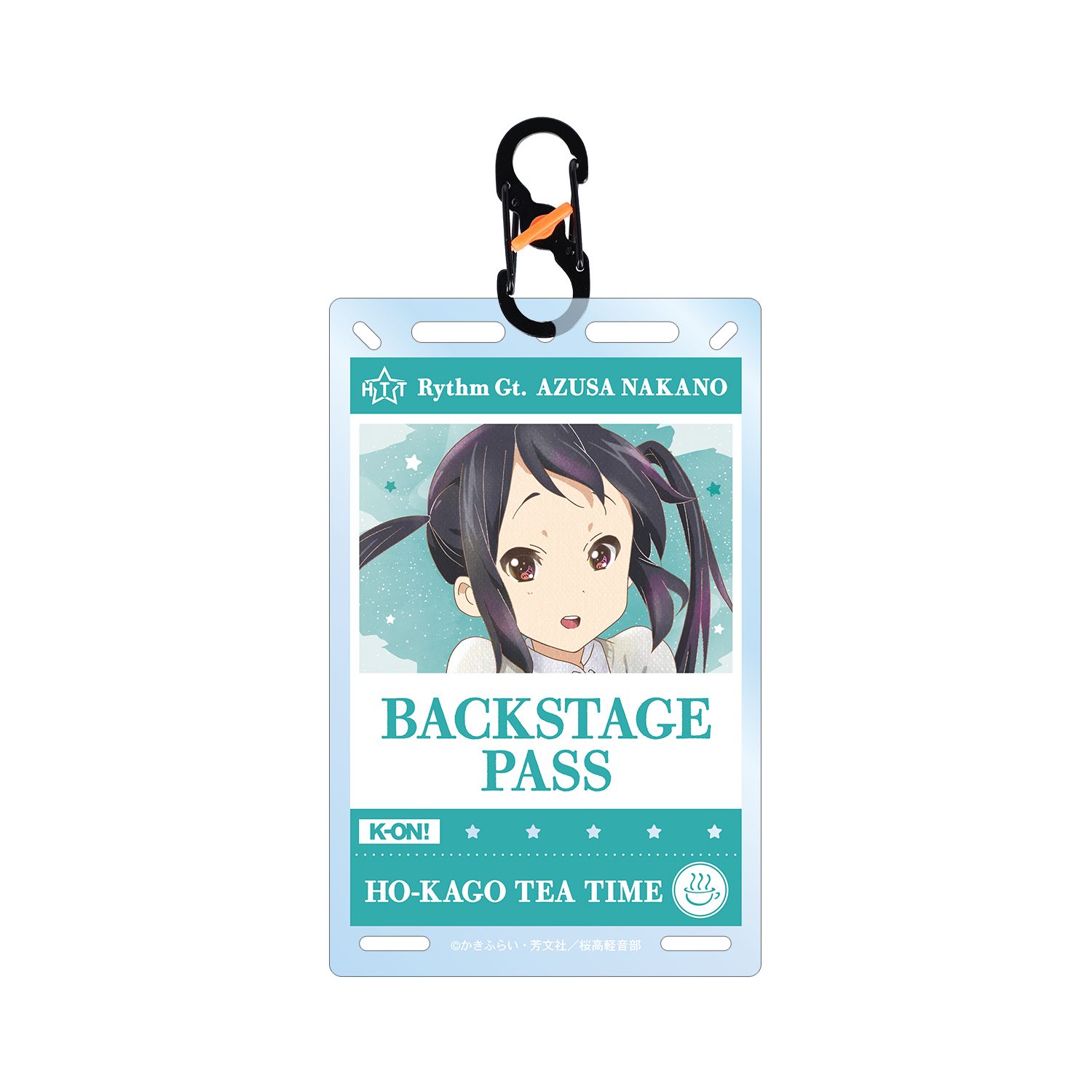 けいおん! 中野 梓 Ani-Art aqua label バックステージパス風カラビナ付きカード型アクリルキーホルダー - AniSmile