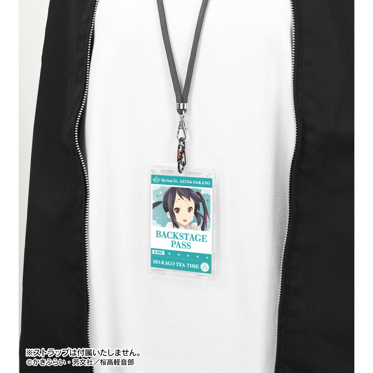 けいおん! 中野 梓 Ani-Art aqua label バックステージパス風カラビナ付きカード型アクリルキーホルダー 画像 3 | AniSmile