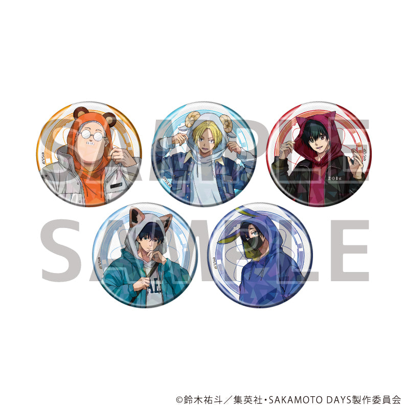 ホログラム缶バッジ(57mm)「SAKAMOTO DAYS」27/動物パーカーver. ブラインド(全5種)(描き下ろしイラスト) - AniSmile