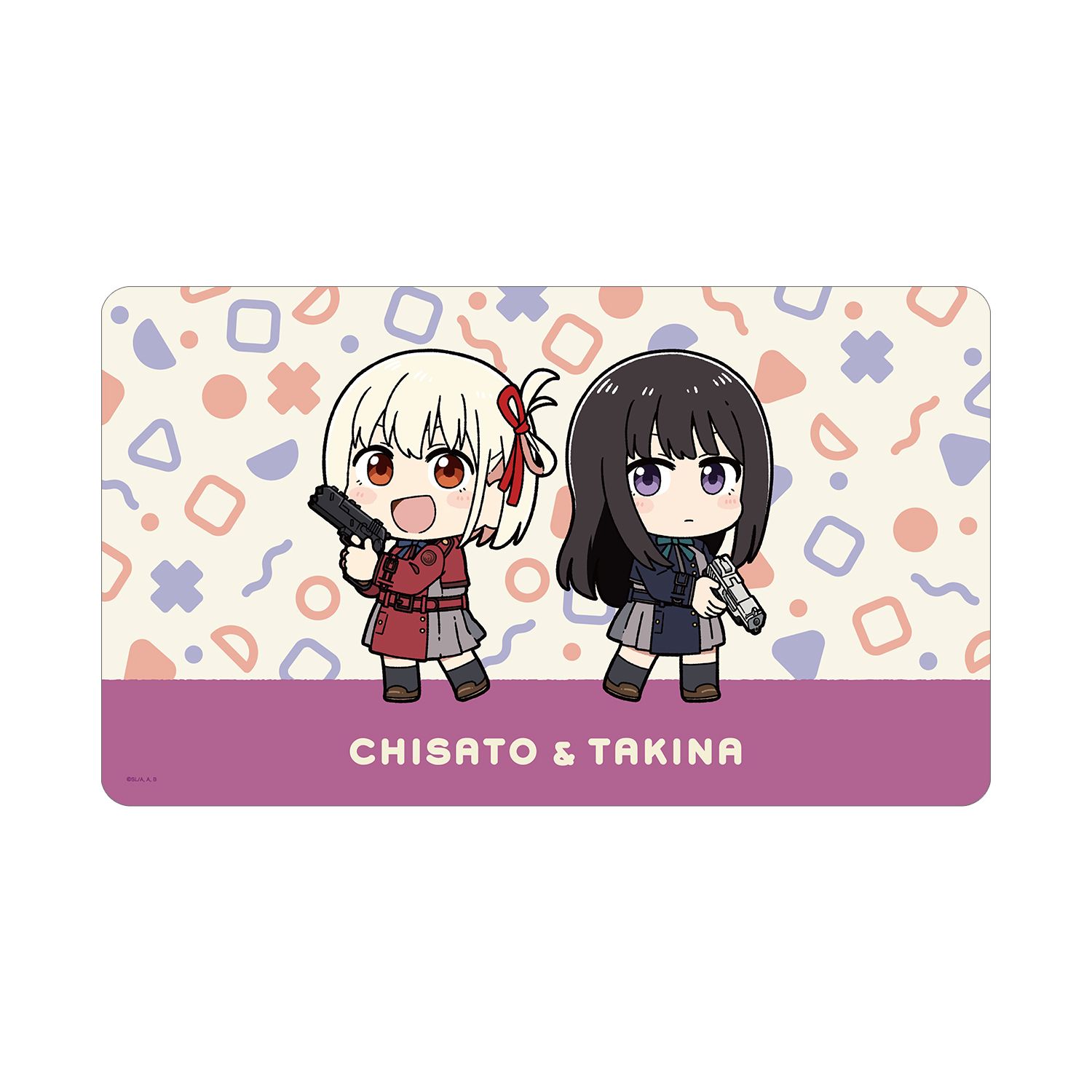 TVアニメ「リコリス・リコイル」 描き起こし 錦木千束&井ノ上たきな Art by 荒* ちびキャラ マルチデスクマット ver. - AniSmile