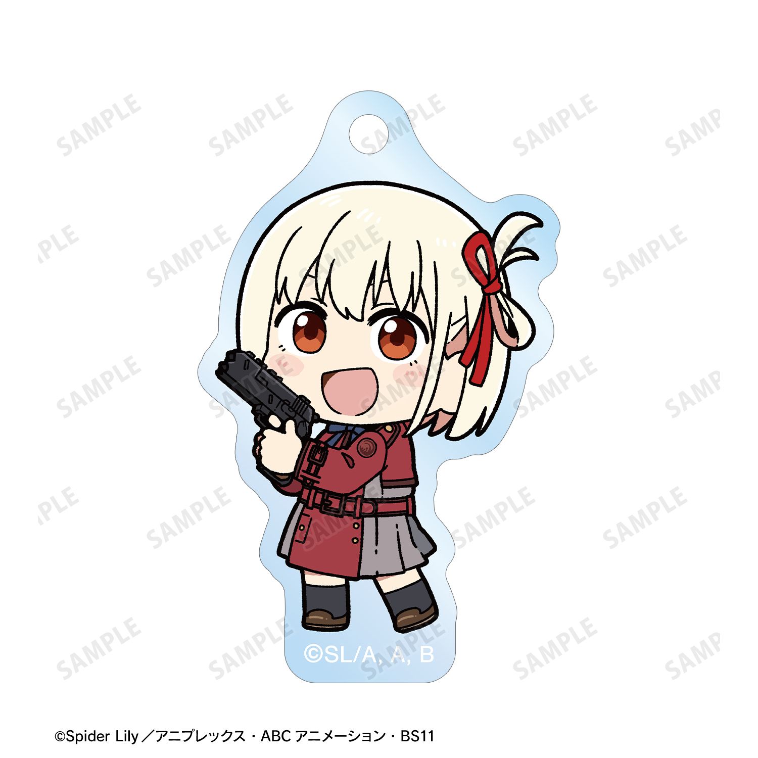 TVアニメ「リコリス・リコイル」 描き起こし 錦木千束&井ノ上たきな Art by 荒* ちびキャラ 2連アクリルキーホルダー ver.A 画像 2 | AniSmile