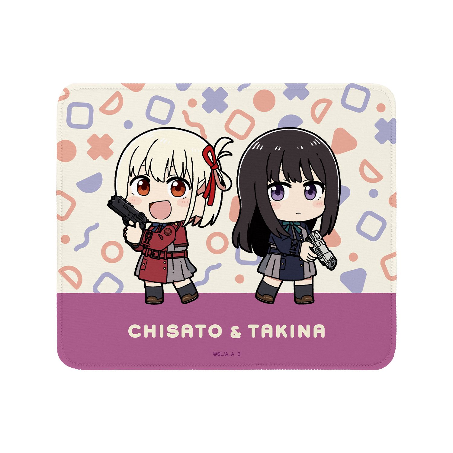 TVアニメ「リコリス・リコイル」 描き起こし 錦木千束&井ノ上たきな Art by 荒* ちびキャラ マウスパッド ver.A - AniSmile