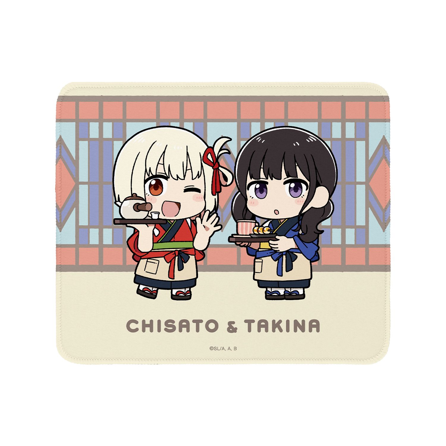 TVアニメ「リコリス・リコイル」 描き起こし 錦木千束&井ノ上たきな Art by 荒* ちびキャラ マウスパッド ver.B - AniSmile