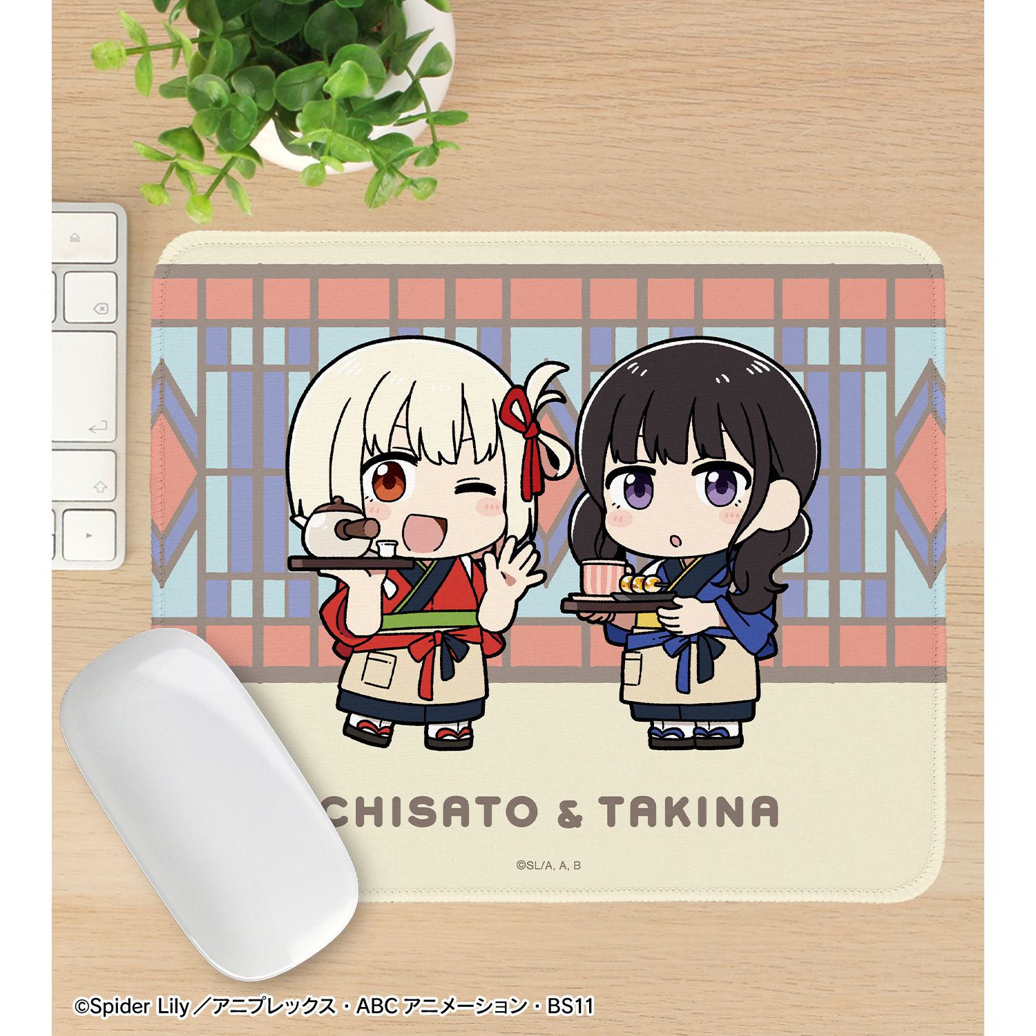 TVアニメ「リコリス・リコイル」 描き起こし 錦木千束&井ノ上たきな Art by 荒* ちびキャラ マウスパッド ver.B 画像 3 | AniSmile