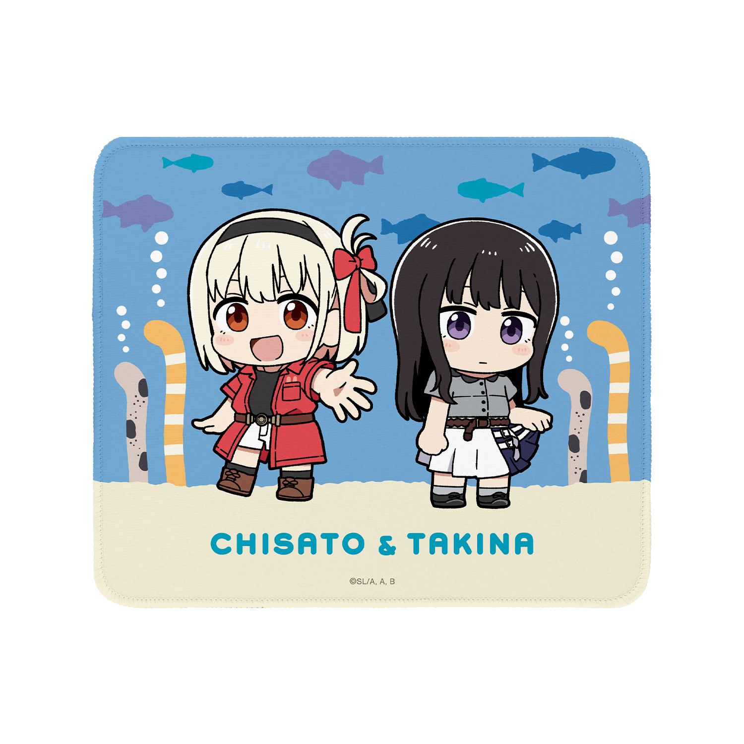 TVアニメ「リコリス・リコイル」 描き起こし 錦木千束&井ノ上たきな Art by 荒* ちびキャラ マウスパッド ver.C - AniSmile