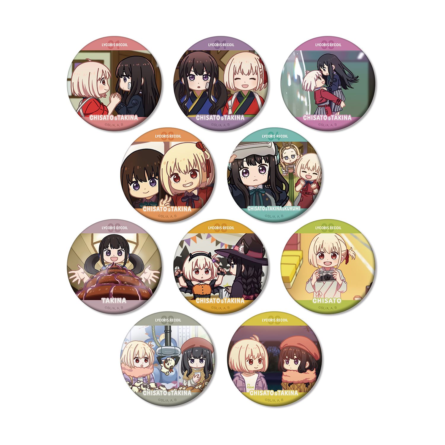TVアニメ「リコリス・リコイル」 トレーディング ゆるコマ マット缶バッジ(単位/単品) - AniSmile
