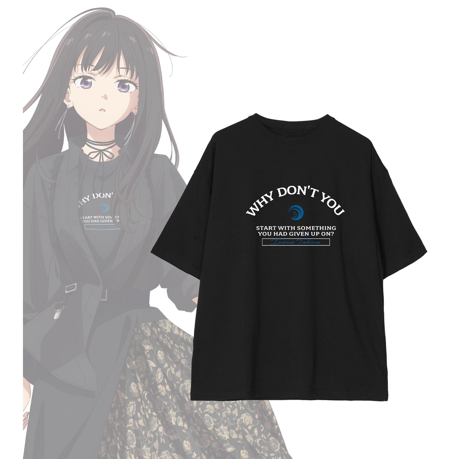 TVアニメ「リコリス・リコイル」 描き下ろし 井ノ上たきな シャツコーディネートver. BIGシルエットTシャツユニセックス(サイズ/M) - AniSmile