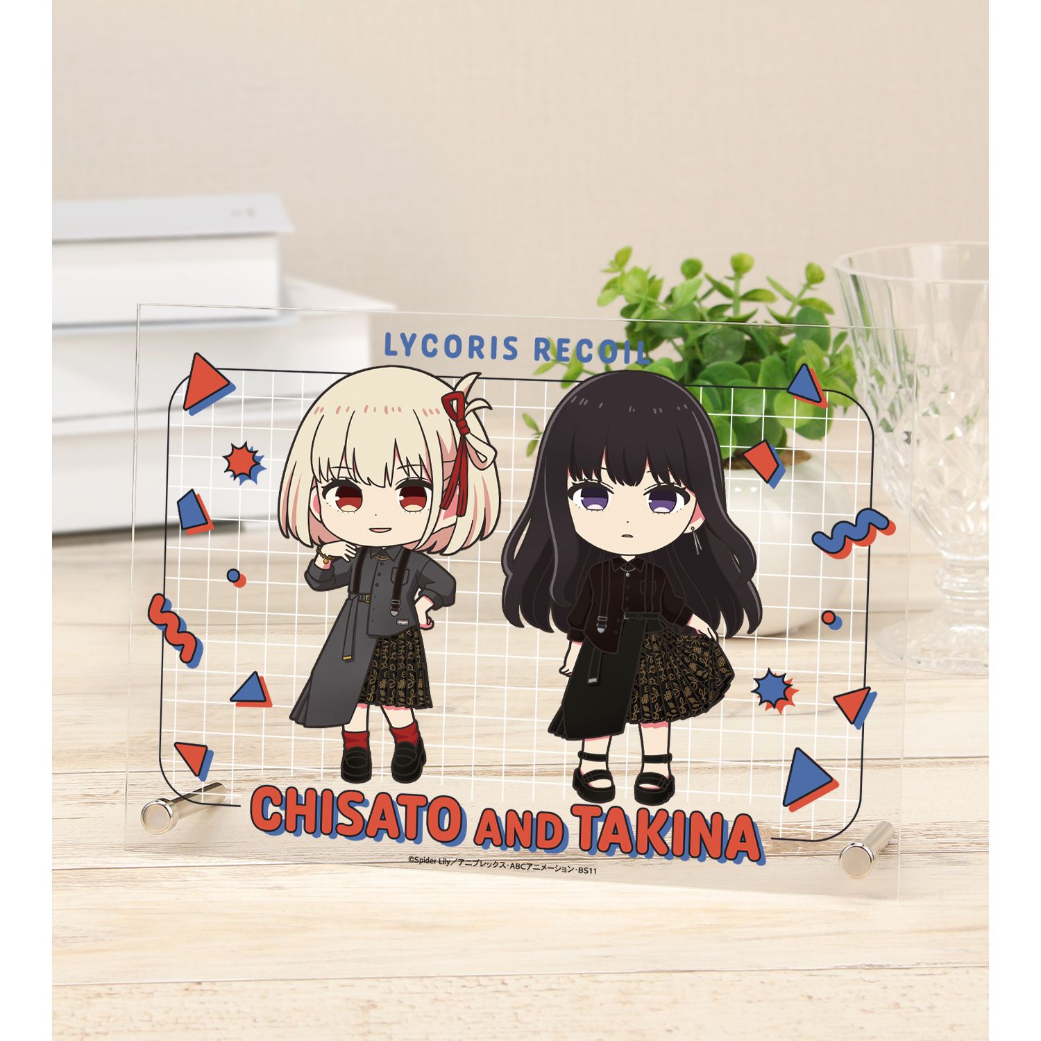 TVアニメ「リコリス・リコイル」 meagratiaコラボ 錦木千束&井ノ上たきな ちびキャラ A5アクリルパネル ver.A - AniSmile