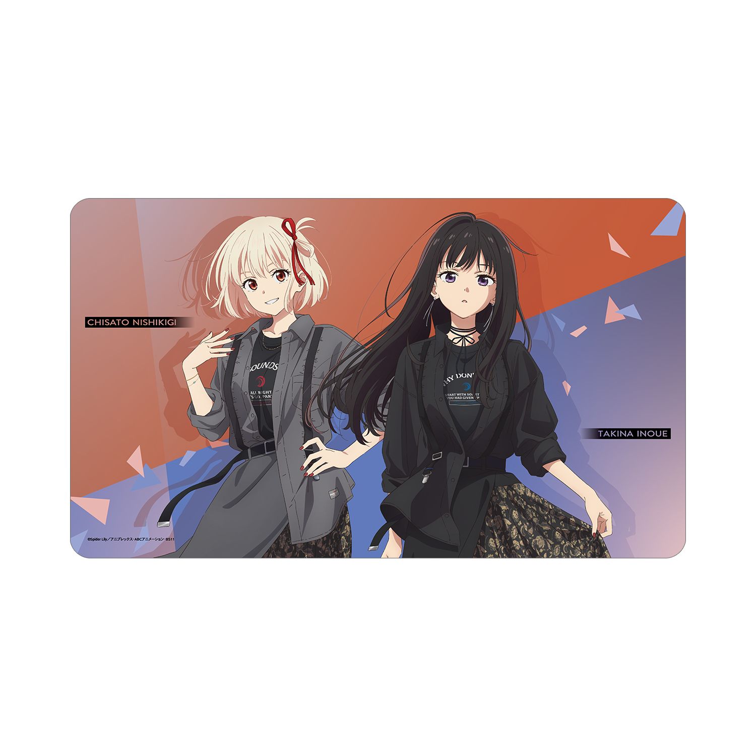 TVアニメ「リコリス・リコイル」 meagratiaコラボ 描き下ろし 錦木千束&井ノ上たきな マルチデスクマット 画像 2 | AniSmile