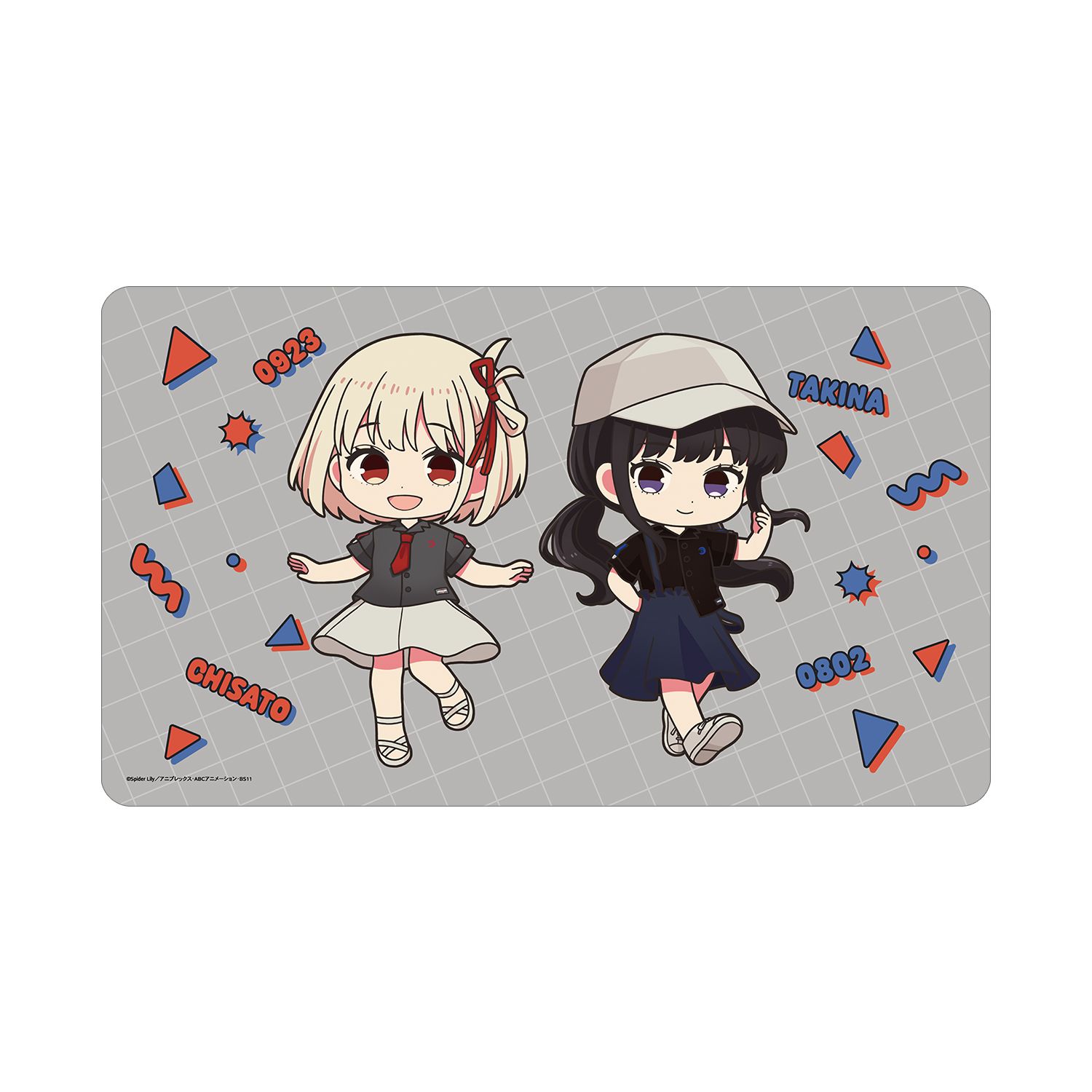 TVアニメ「リコリス・リコイル」 meagratiaコラボ 錦木千束&井ノ上たきな ちびキャラ マルチデスクマット ver.B - AniSmile