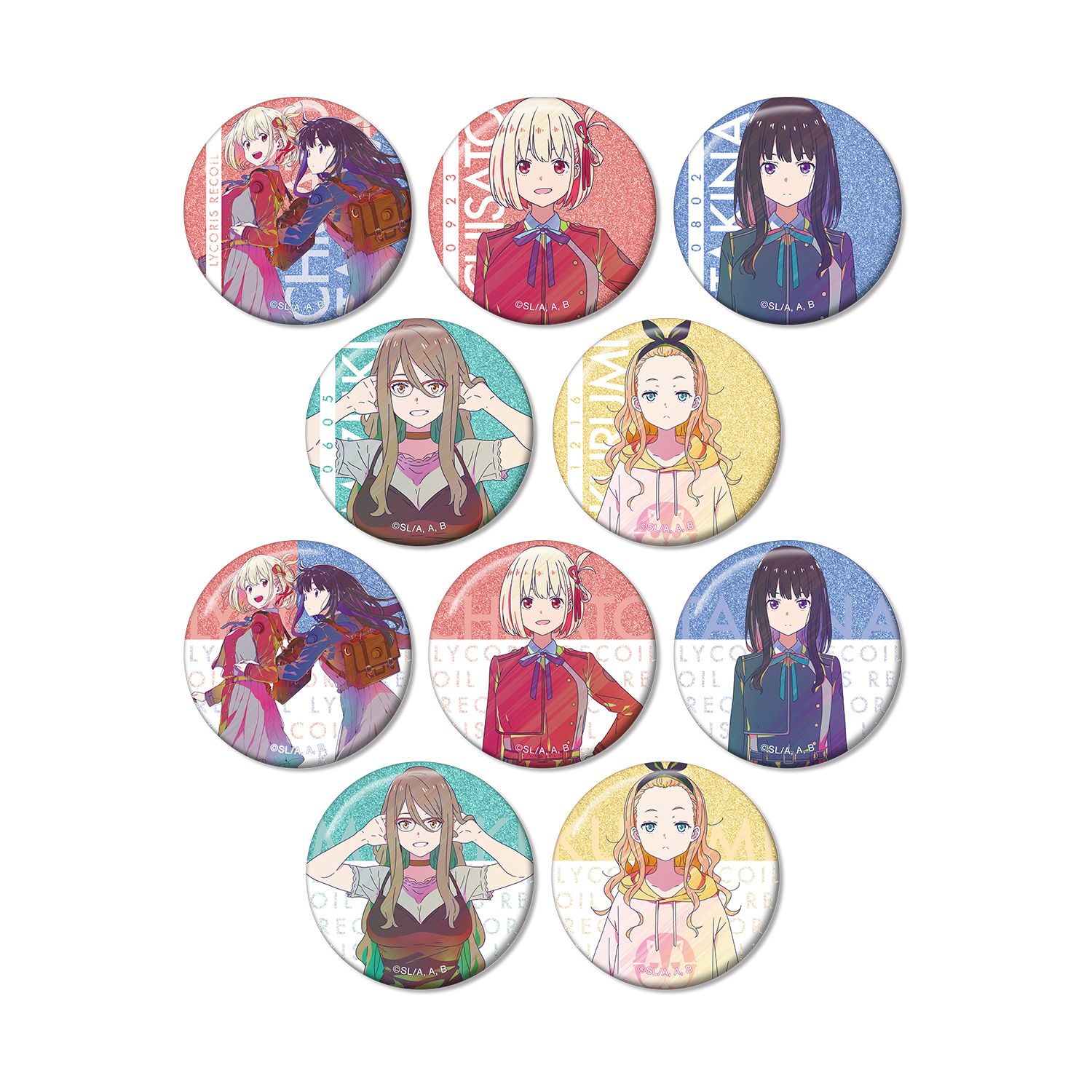 TVアニメ「リコリス・リコイル」 トレーディング Ani-Art clear label グリッター缶バッジ(単位/単品) - AniSmile