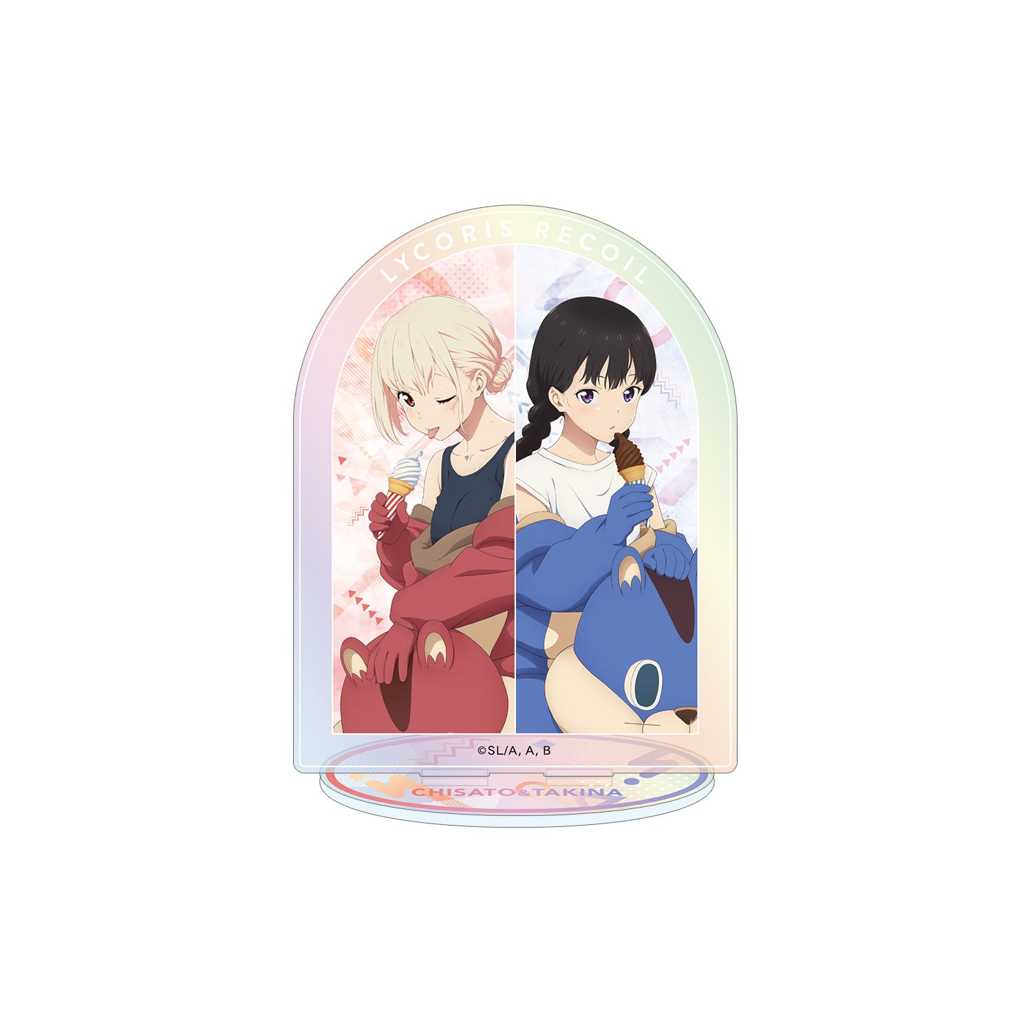 TVアニメ「リコリス・リコイル」 描き下ろし 錦木千束&井ノ上たきな 着ぐるみver. オーロラアクリルスタンド - AniSmile