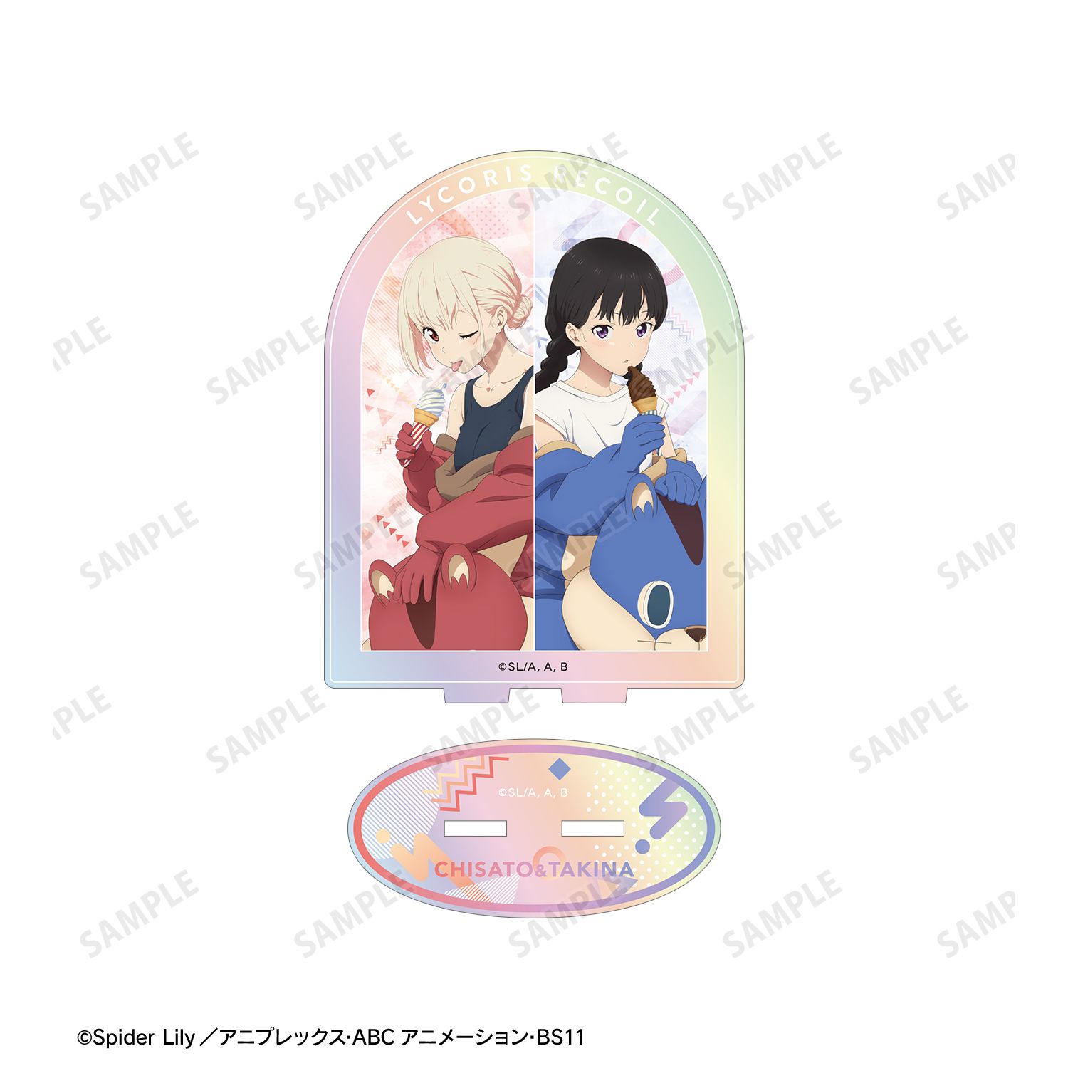 TVアニメ「リコリス・リコイル」 描き下ろし 錦木千束&井ノ上たきな 着ぐるみver. オーロラアクリルスタンド 画像 3 | AniSmile