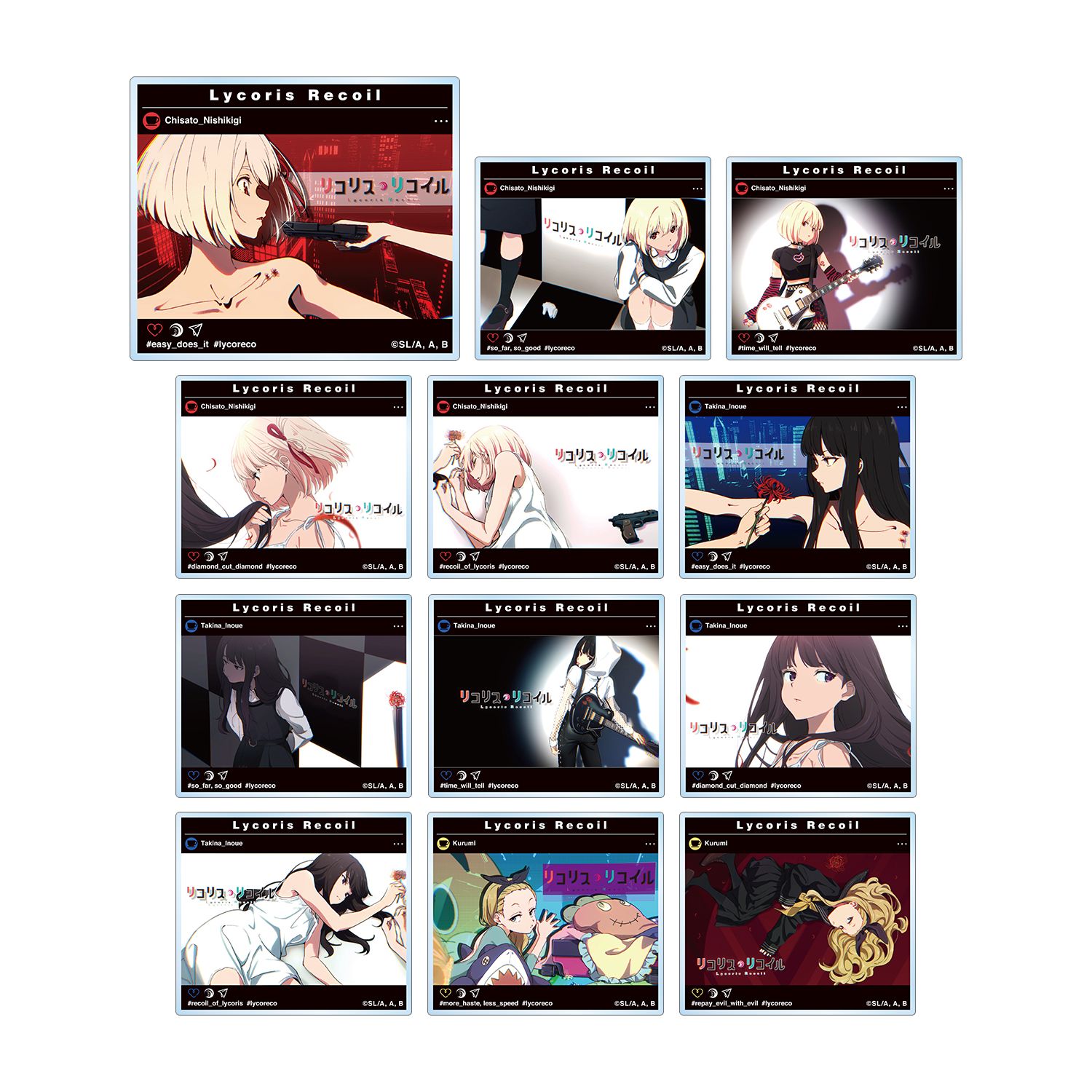 TVアニメ「リコリス・リコイル」 トレーディングSNS風アクリルカード(単位/単品) - AniSmile