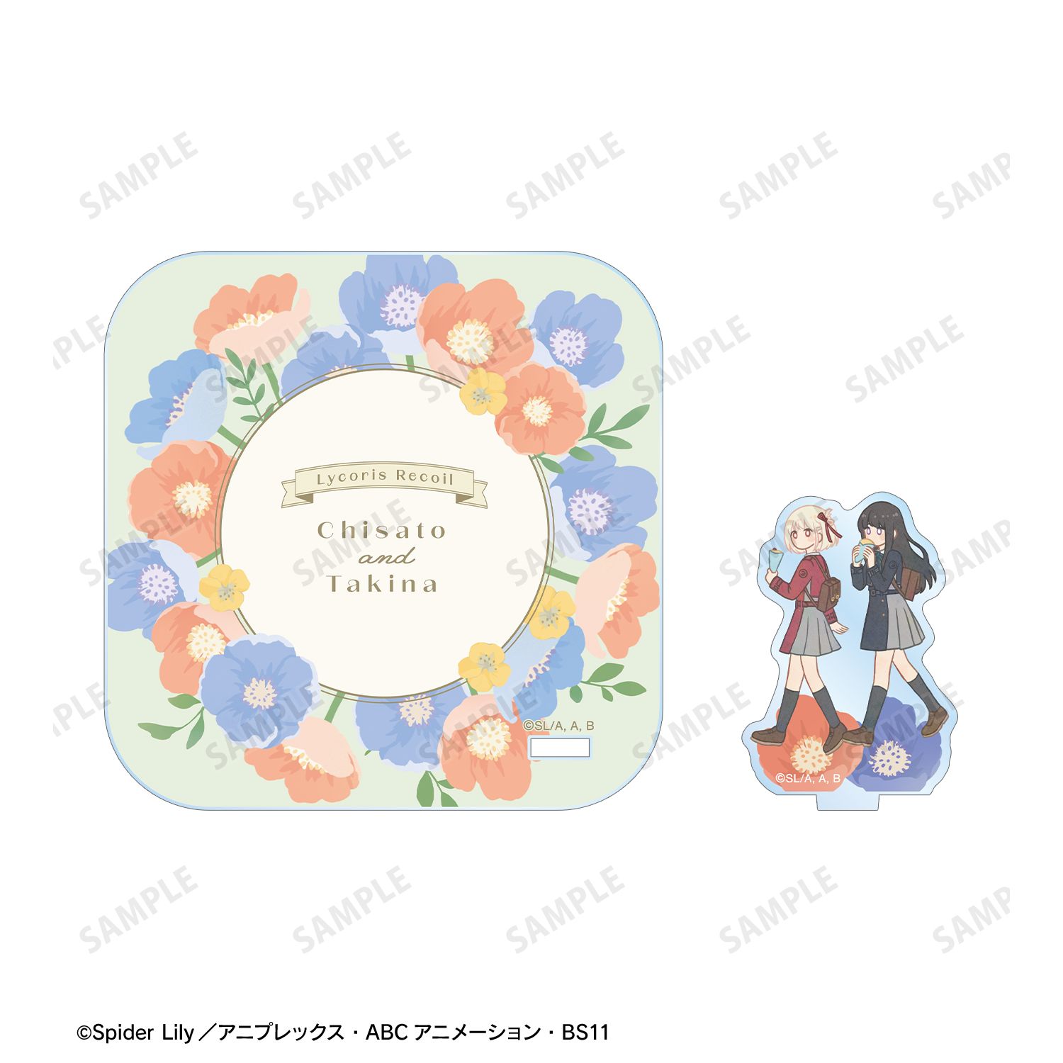 TVアニメ「リコリス・リコイル」 錦木千束&井ノ上たきな Botania アクリルスタンド付きコースター ver.B 画像 4 | AniSmile