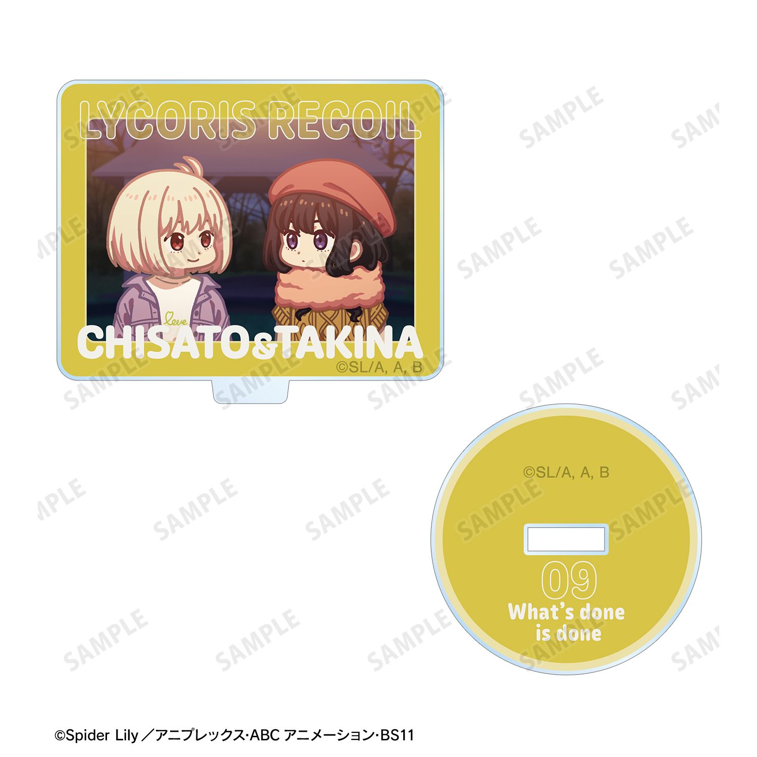 TVアニメ「リコリス・リコイル」 錦木千束&井ノ上たきな ゆるコマ アクリルスタンドマルチバッジ ver.H 画像 2 | AniSmile