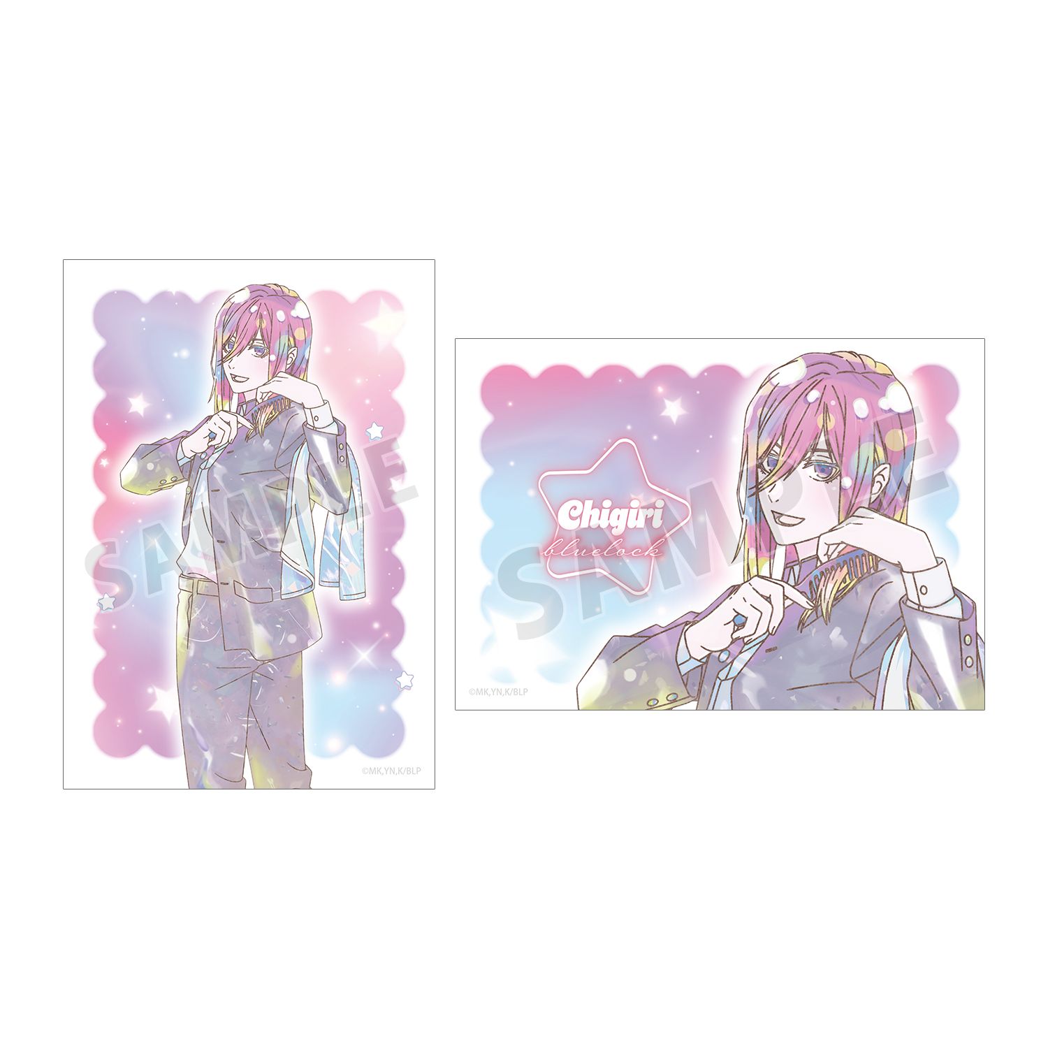 TVアニメ『ブルーロック』 描き下ろし 千切 豹馬 モーニングルーティンver. Ani-Art KAWAII label ブロマイド2枚セット - AniSmile
