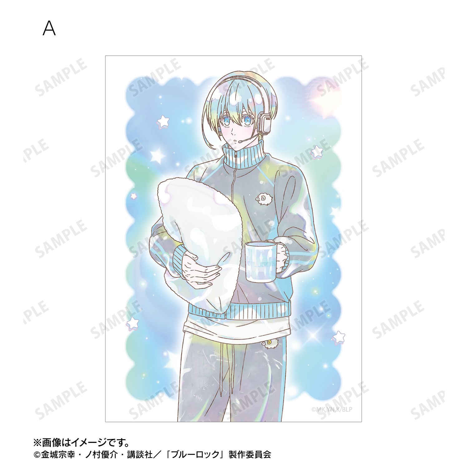 TVアニメ『ブルーロック』 描き下ろし 氷織 羊 モーニングルーティンver. Ani-Art KAWAII label ブロマイド2枚セット Image 3 | AniSmile