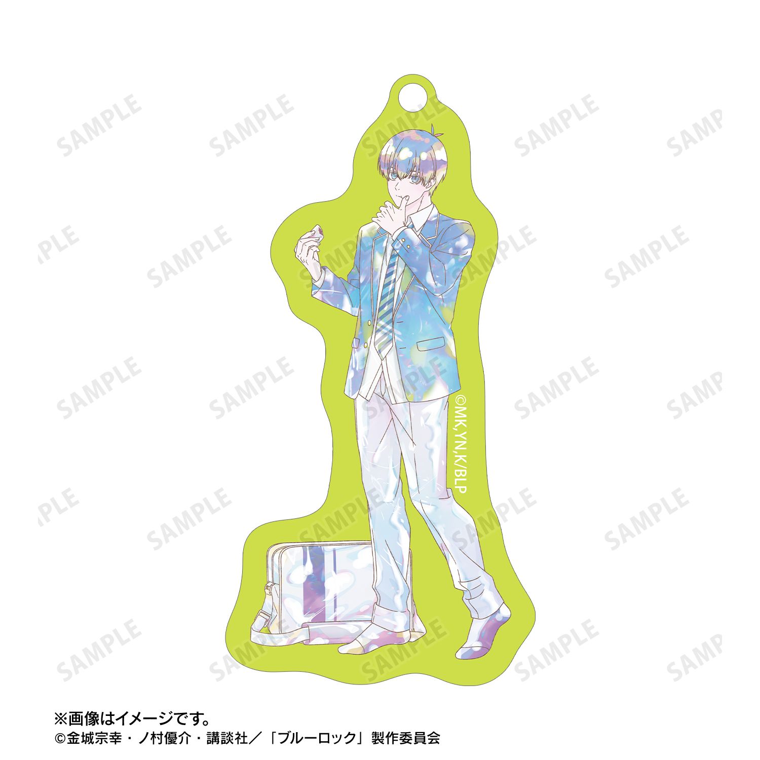 TVアニメ『ブルーロック』 描き下ろし 潔 世一 モーニングルーティンver. Ani-Art KAWAII label 2連ワイヤーBIGアクリルキーホルダー Image 3 | AniSmile
