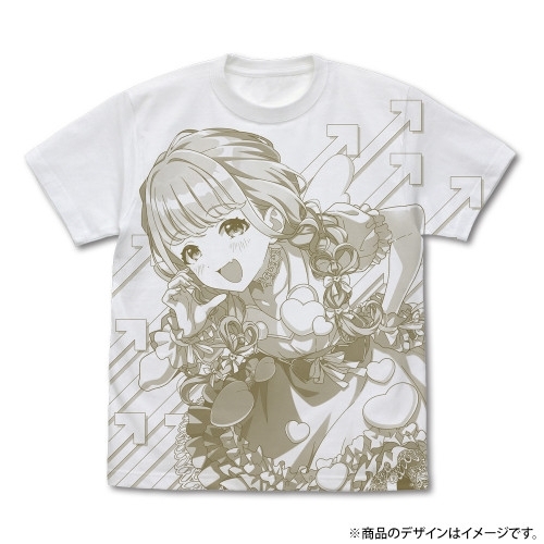 学園アイドルマスター 【自己肯定感爆上げ↑↑ 藤田ことね】 オールプリントTシャツ/WHITE- - AniSmile