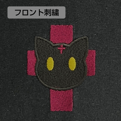 この素晴らしい世界に祝福を! ちょむすけ ワンポイント刺繍Tシャツ/BLACK-M 画像 3 | AniSmile