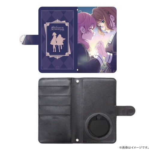 TVアニメ『きみが死ぬまで恋をしたい』 シーナ&ミミ 手帳型スマホケースLL 图片 2 | AniSmile