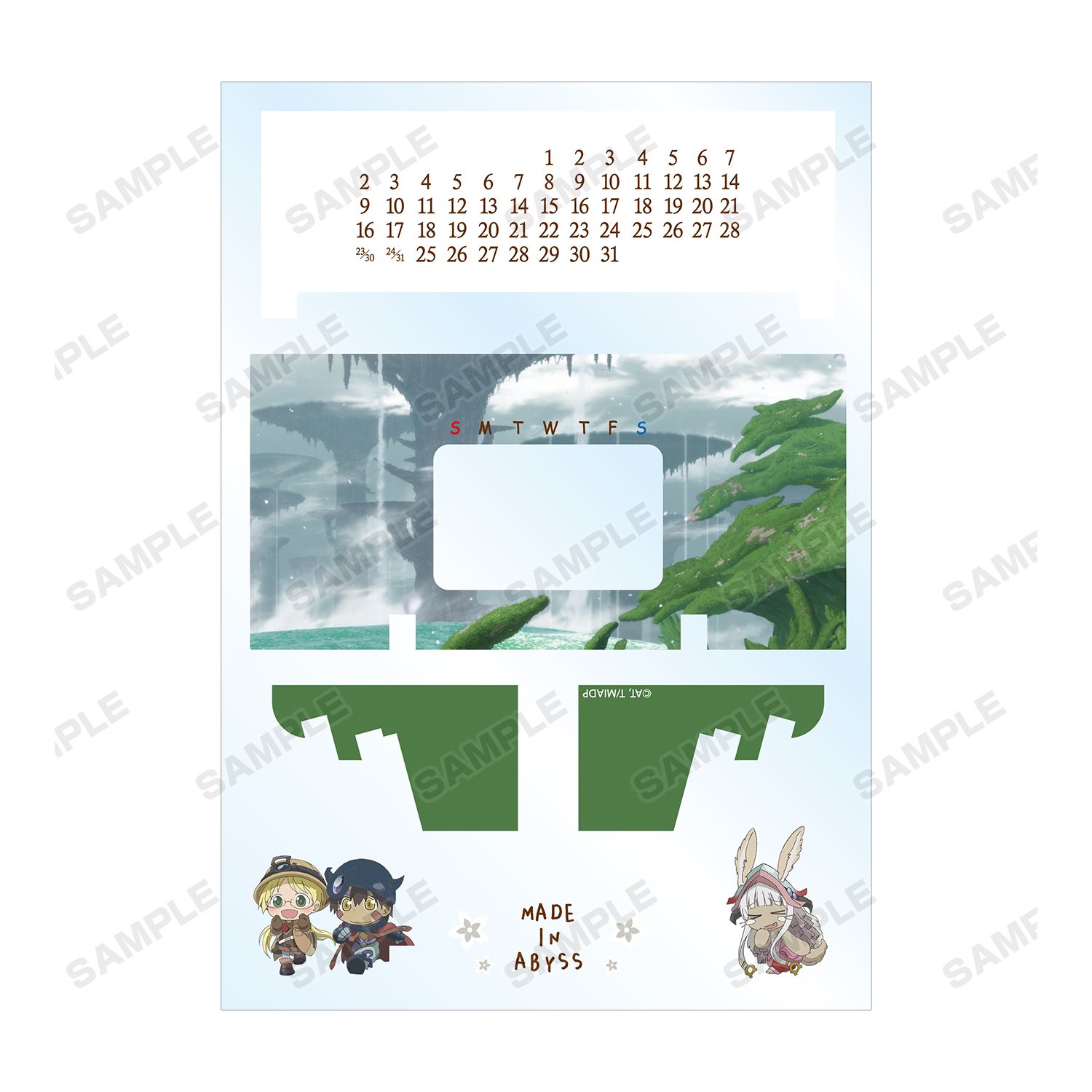 劇場版メイドインアビス 深き魂の黎明 卓上アクリル万年カレンダー Image 4 | AniSmile