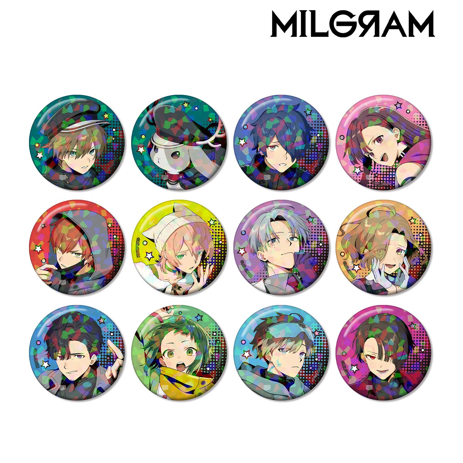 MILGRAM -ミルグラム- 描き下ろし アメコミ風ver. トレーディングホログラム缶バッジ(単位/単品) 图片 2 | AniSmile