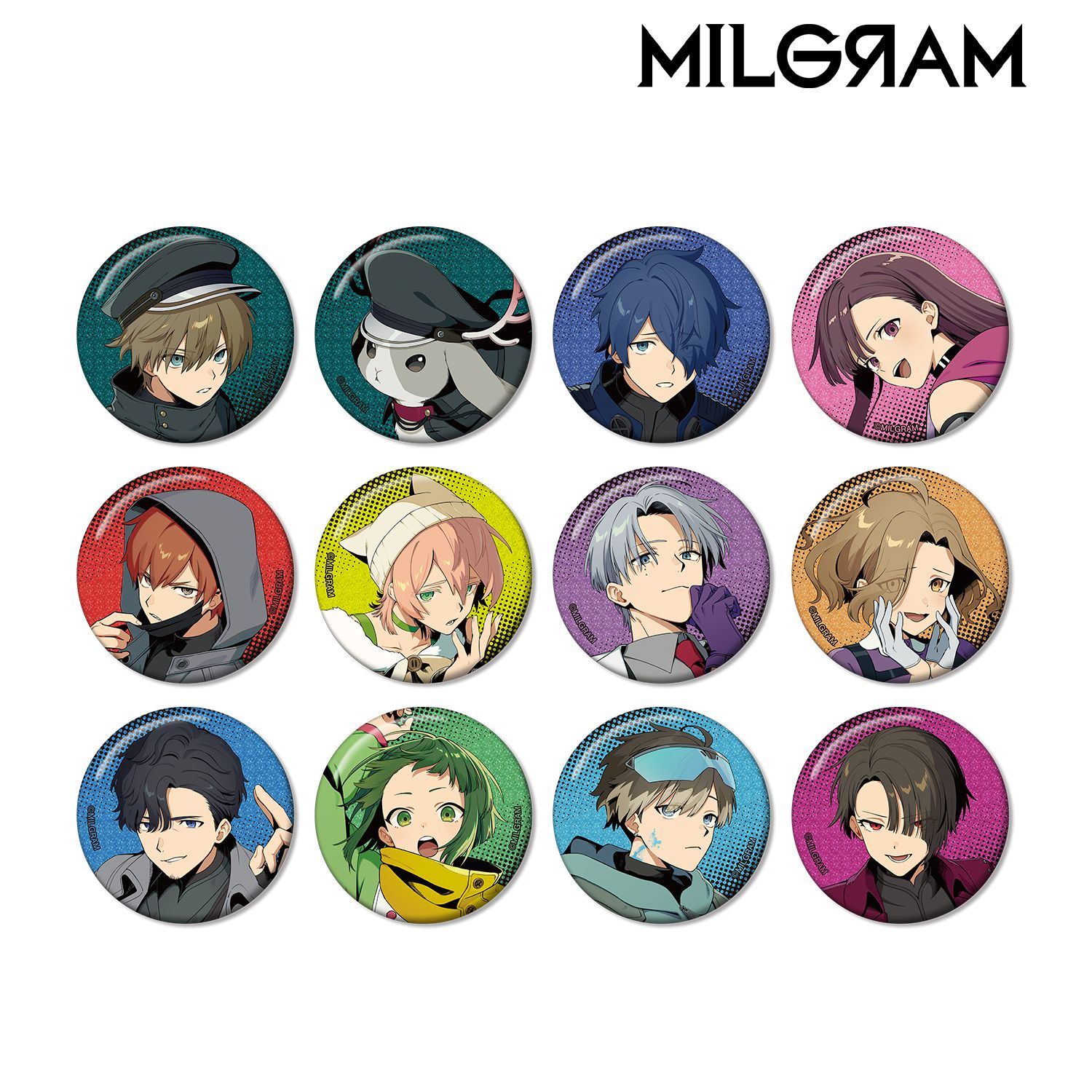 MILGRAM -ミルグラム- 描き下ろし アメコミ風ver. トレーディンググリッター缶バッジ(単位/単品) 图片 2 | AniSmile