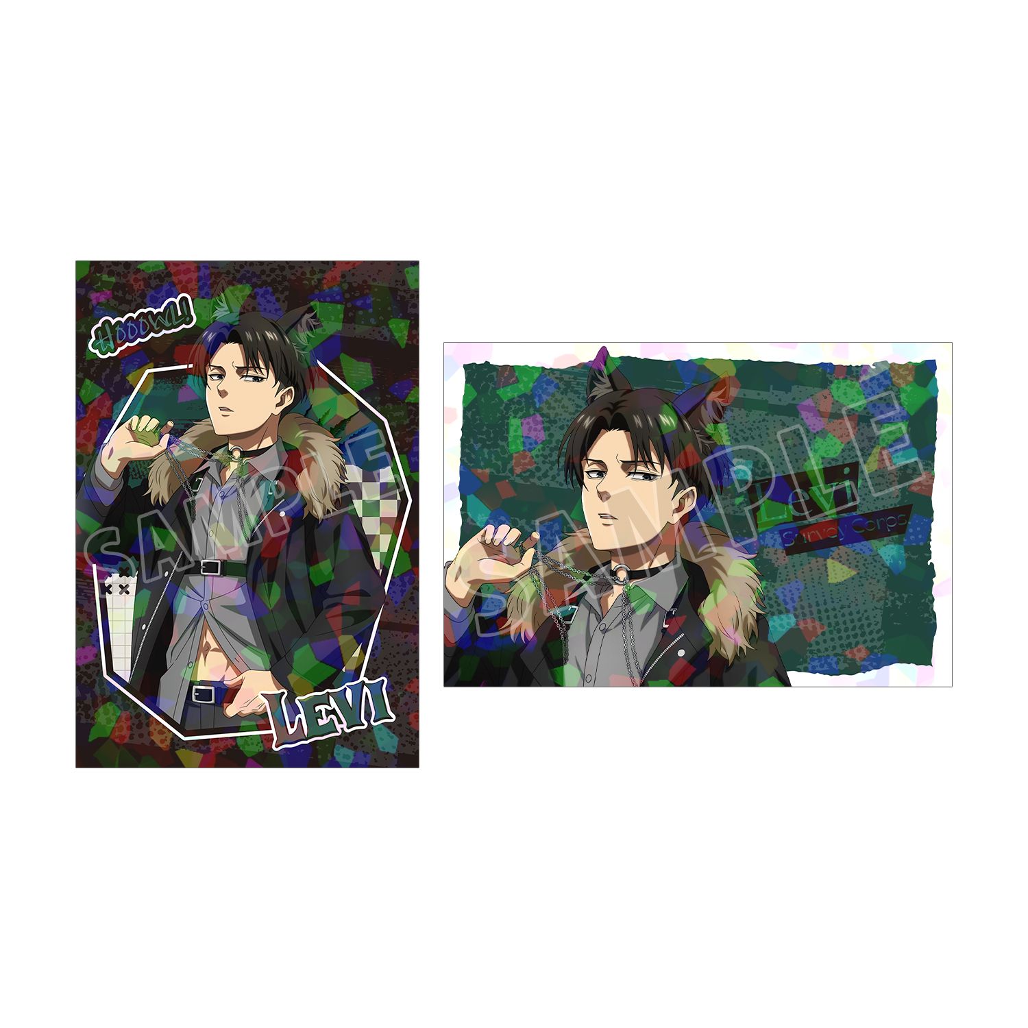 TVアニメ『進撃の巨人』 描き下ろし リヴァイ 狼男ver. ホログラムポストカード2枚セット - 公式商品画像 | AniSmile