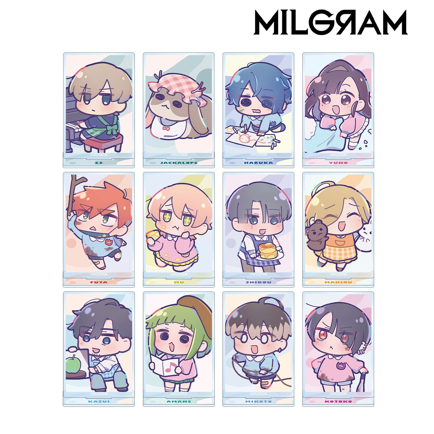 MILGRAM -ミルグラム- 描き下ろし ミニグラム 幼稚園ver. トレーディングアクリルスタンド(単位/単品) 画像 5 | AniSmile