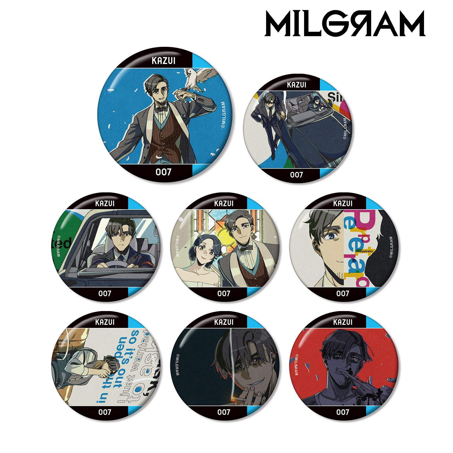 MILGRAM -ミルグラム- トレーディング MV 缶バッジ カズイ『Cat』(単位/単品) Image 3 | AniSmile