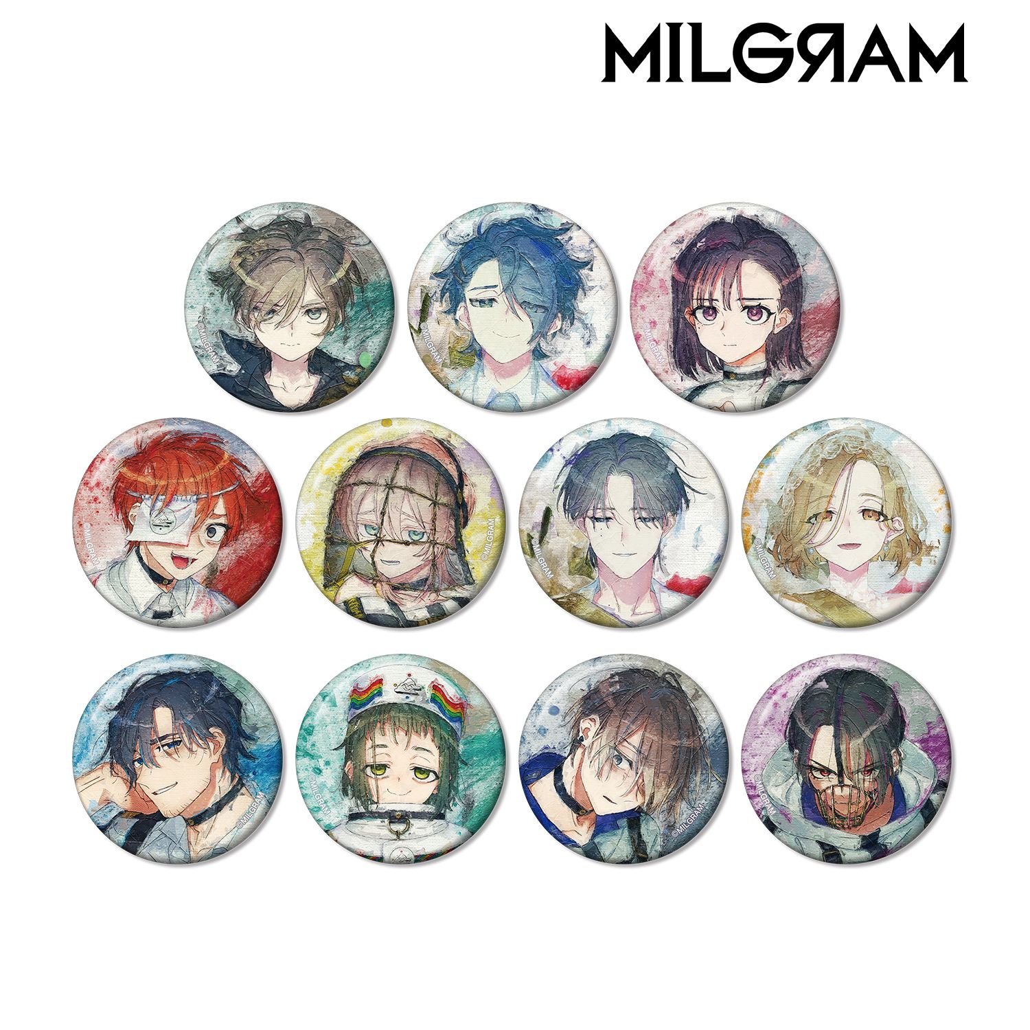 MILGRAM -ミルグラム- トレーディング grunge CANVAS 缶バッジ(単位/単品) - AniSmile