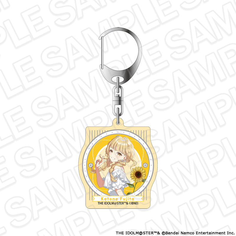 学園アイドルマスター オーロラアクリルキーホルダー 藤田ことね sunflower ver. - AniSmile