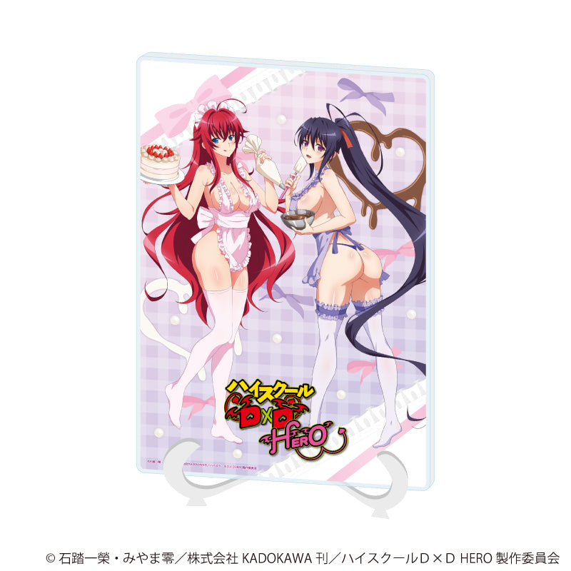 アクリルアートボード(A5サイズ)「ハイスクールD×D HERO」01/リアス・グレモリー&姫島朱乃 エプロンありVer.(描き下ろしイラスト) - AniSmile
